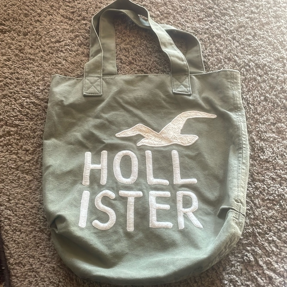 Hollister Ladies canvas army green bag